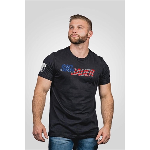 Nine Line Sig Sauer USA Flag Short Sleeve Shirt Black 3XL SIG2020-TS-BLACK-3XL