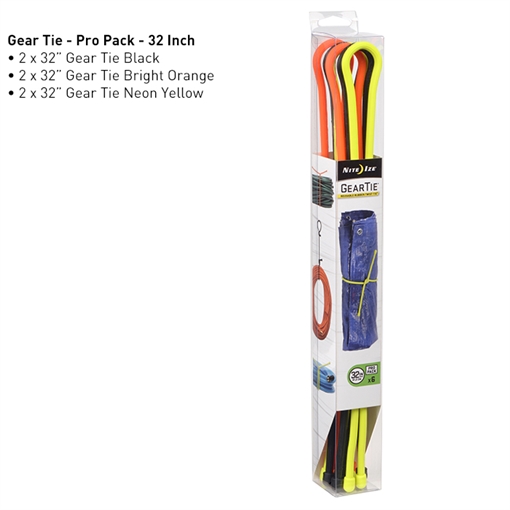 Nite-Ize Gear Tie ProPack 32 - 6 Pack - Assorted Colors GTPP32-A1-R8