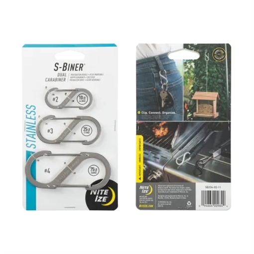 Nite-Ize S-Biner Stainless Steel Dual Carabiner - 3 Pack SB234-03-11