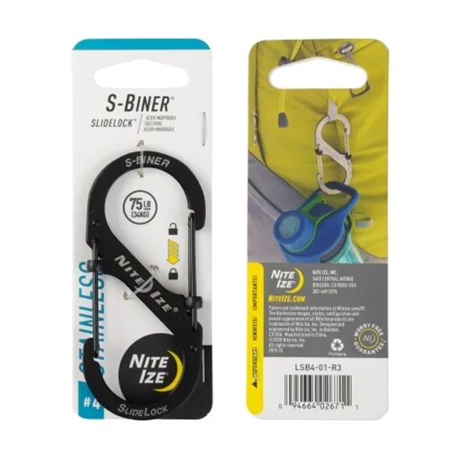Nite-Ize S-Biner Stainless Steel SlideLock LSB4-01-R3