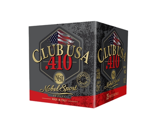 Nobel/Eurosports LLC Club USA 410Gauge 2.50" 1/2oz 9Shot 25 Per Box/10 Case ANS4129
