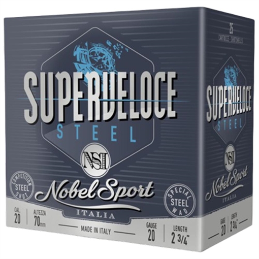 Nobel Target Steel Shotshells 20 ga 2-3/4" 1oz 1378 fps #7 25/ct ANS20ST7