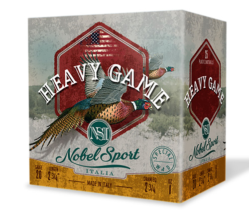 Nobel Sport Heavy Game 20 Ga, 2.75", 1 oz, 7.5 Shot, 25rd Box