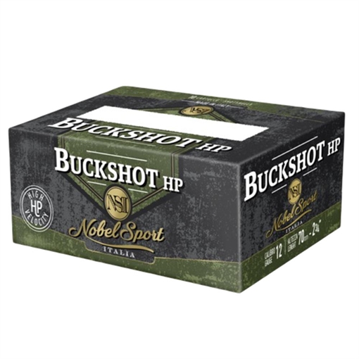 Noble Sport Plumbum Buckshot Shotshells 12 ga 2-3/4" 12 pellet 1290 fps #00 10/ct ANS1200BK10