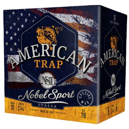 Noble Sport Target Trap Shotshells 20 ga 2-3/4" 7/8 oz 1210 fps #8 25/ct ANS208