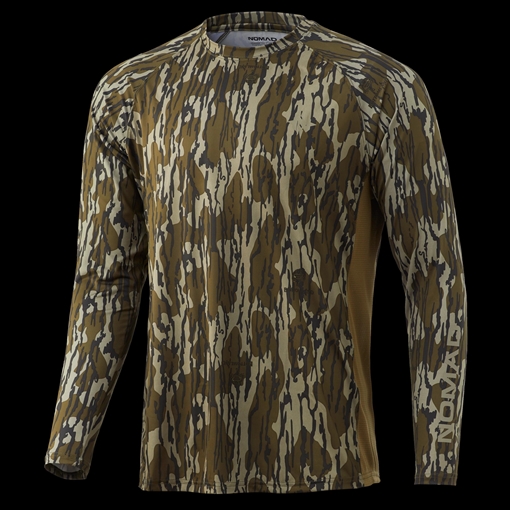 Nomad Camo Pursuit Long Sleeve Shirt Mossy Oak Bottomland 2XL N1200035-922-XXL