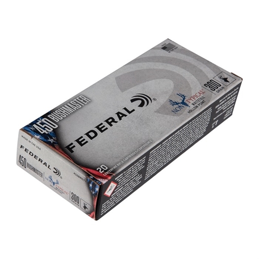FEDERAL NON TYPICAL WHITETAIL AMO 450 BUSHMASTER 300GR JHP 20RD BOX (10 BOX CASE) 450BMDT1