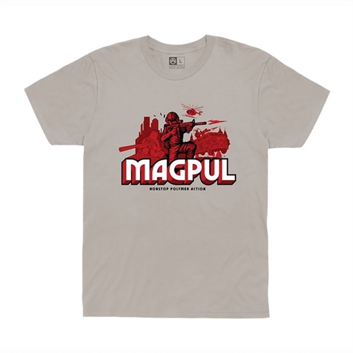 Magpul NONSTOP POLYMER ACTION COTTON T-SHIRT SILVER X-LARGE MAG1221-040-XL