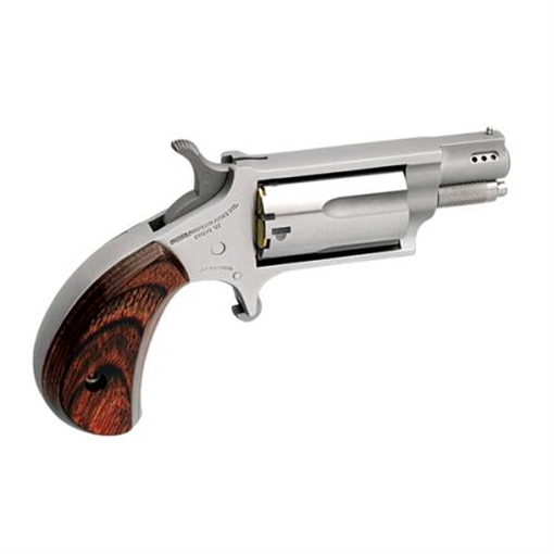 North American Arms Mini-Revolver Combo 22 LR or 22 WMR 5 rd 1.13" Ported Barrel, Overall Stainless Steel Finish, Rosewood Birdshead Grip Includes Cylinder 22MSCP