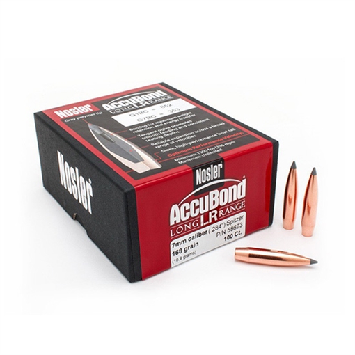 Nosler Nosler AccuBond Long Range Bullets .30 Cal. 168 gr. Spitzer Point 100 pk. 58455