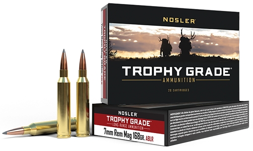 Nosler Trophy Grade Long-Range 7mmRemMag 168gr Nosler Spitzer AccuBond Long Range 20 Per Box/10 Case 60108