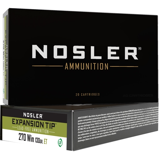 Nosler Nosler Expansion Tip Rifle Ammunition 270 Win. 130 gr. ET SP 20 rd. 40031