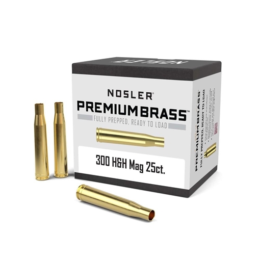 Nosler Unprimed Brass Rifle Cartridge Cases 25/ct .300 H&H 11800