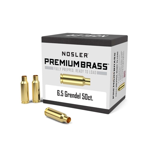 Nosler Unprimed Brass Rifle Cartridge Cases 50/ct 6.5mm Grendel 44916