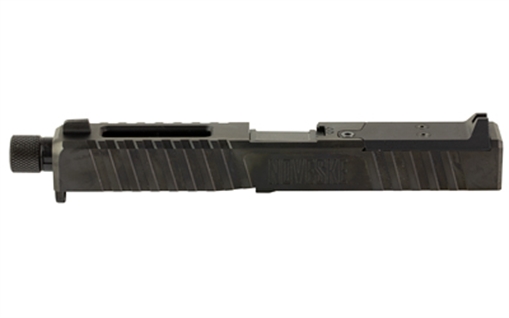 Noveske DM Slide, Noveske Barrel Threaded 1/2x28, DLC Finish, Black, Direct Mount Optics Ready, Fits Glock 17 Gen 3, Includes Noveske End Plate, Cover Plate w/Rear Sight, Front Sight 03002703