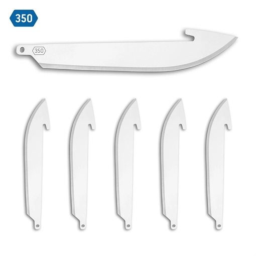 Outdoor Edge Replacement Blades RazorLite Drop Point 3.50" 420J2 Stainless Steel Blade Silver 6 Blades RR-6