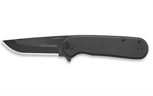 Outdoor Edge Razor VX3, Folding Knife, Plain Edge, 3" Blade Length, 7.4" Overall Length, 420J2 Stainless Steel, Includes (3) Standard Plain Edge and (1) Partially Serrated Blade, Black Oxide Finish, Black G10 Scales, Ball Bearing System, Stainless Steel Fr