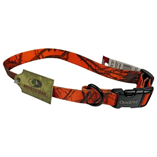 Omnipet Kwik Klip Adjustable Collar 1" 18-26" Mossy Oak Blaze Orange Camo 100QKN-BLZ
