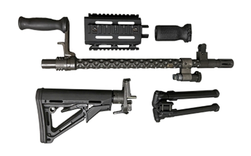 Ohio Ordnance Works, Inc 240P-SLR Conversion Kit, Compatible with M240 Bravo, Includes M4 Style Collapsible Stock, Removable Lightweight Bipod and a Foregrip Due to the New Bottom Picatinny Rail, Black 240P-CK-SLR