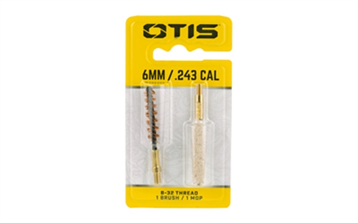 Otis Technology Brush and Mop Combo Pack, Fits .243 Cal/6MM, Includes 1 Brush and 1 Mop FG-325-MB