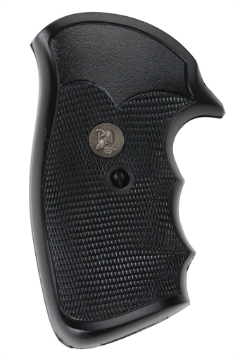 Pachmayr Gripper Grip Checkered Black Rubber with Finger Grooves for S&W K/L Frame with Square Butt 03264