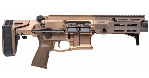 Maxim Defense PDX, AR, 5.56mm/223 Rem, 5.5" Barrel, SCWBrace, Anodized Finish, Flat Dark Earth (Arid), M-Lok Compatible Handguard, HATEBRAKE Brake, ALG Combat Trigger, 20rd, 1 Mag