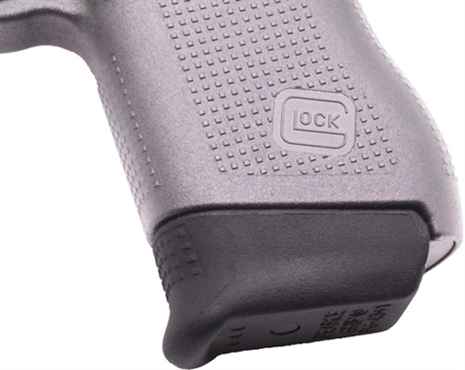 Pearce Grip Magazine Extension made of Polymer with Black Finish & 3/4" Gripping Surface for Glock 43 (Adds 1rd) PG43+1