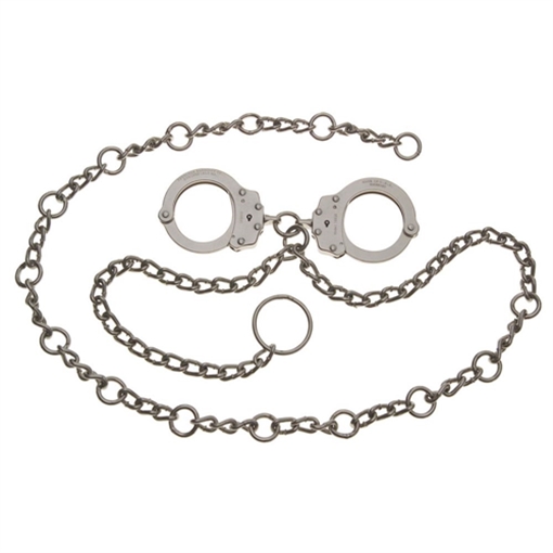 Peerless Handcuff Company Model 7003C 54'' Waist Chain w/ Handcuffs at Navel 4761