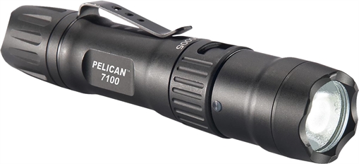 Pelican Variable Output LED - 695/348/33 Flashlight with Clip, Rechargeable, Nylon Holster, Black 00-0000-110 7100
