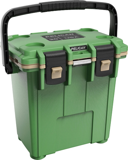 PELICAN COOLERS IM 20 QUART HUNTER GREEN/TAN LEG CUT OUT 20-15-HGRTAN