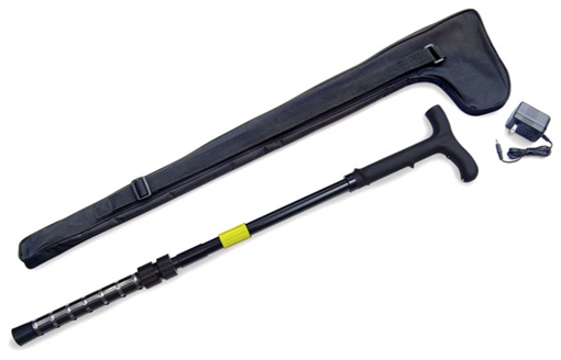 PS Products ZAP Cane, Stun Gun, Black, 1,000,000 Volts, Includes Flashlight and Recharger ZAPCane