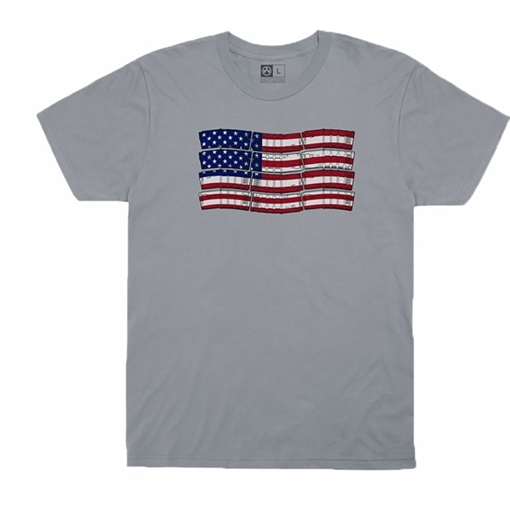 Magpul PMAG-FLAG COTTON T-SHIRT SILVER LARGE MAG1180-040-L