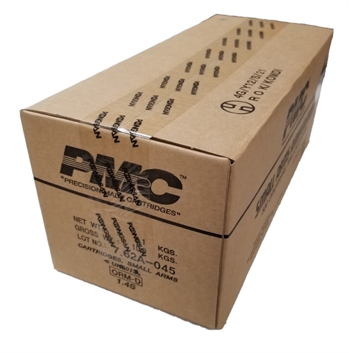 PMC Bronze 7.62x39 Rifle Ammo - 123 Grain FMJ 500rd Case 7.62A