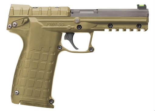 Kel-Tec PMR30, Single Action, Hammer Fired, Semi-automatic, Polymer Frame Pistol, Full Size, 22 WMR, 4.3" Barrel, Tan, Fiber Optic Sights, 30 Rounds, 1 Magazine PMR30BTAN