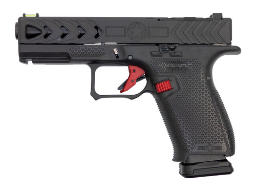 POF P19 Gentlemens Series Gen4 OR 9mm Pistol, Glock 19 Compatible Slide, Custom Frame, Black, MOS Optic Ready 15rd