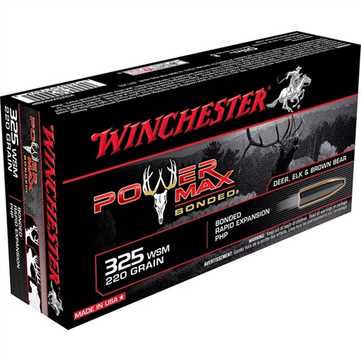 POWER MAX BONDED 325 WINCHESTER SHORT MAGNUM (WSM) AMMO X325WSMBP