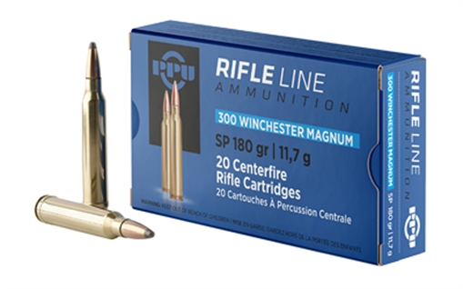 Prvi Partizan Standard Rifle, 300 Winchester Magnum, 180 Grain, Soft Point, 20 Round Box PP3003