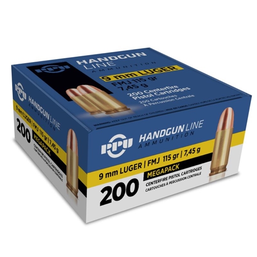 PPU MEGAPACK AMO 9MM 115GR FMJ 200RD (3 BOX CASE) PPH9M