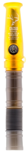 Primos Power Grunter Call Double Reed Mule Deer Sounds Attracts Blacktail/Mule Deer Features Built in Compass Black/Gold 736