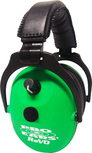 PRO EARS REVO EAR MUFF ELECTRONIC NEON GREEN ER300NG