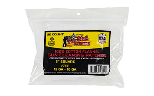 PRO-SHOT 3IN SQUARE PATCHES - 12 GA TO 16 GA - 50 COUNT 104 104 104.00