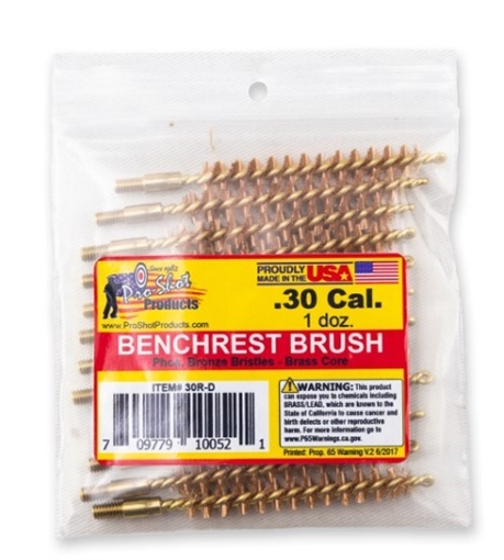 PRO-SHOT .30 CAL. BRUSH - 12 QTY. BULK PACK 30R-D