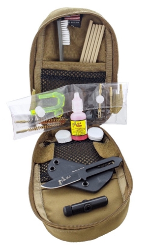 PRO-SHOT 5.56MM/.223 CAL. AR15/M4/M16 COYOTE MOLLE KIT WITH SERMON KNIFE TOOL MCOY-5.56-KT
