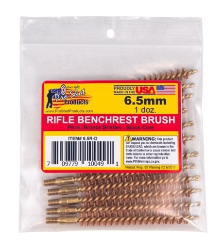 PRO-SHOT 6.5MM BRUSH - 12 QTY. BULK PACK 6.5R-D