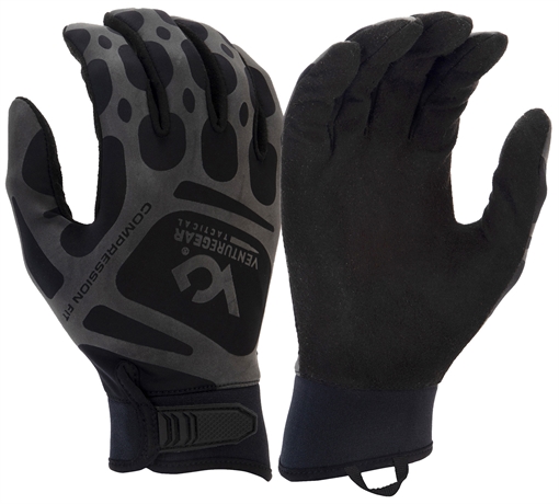 Pyramex Compression Training Black Synthetic Leather XL Hook & Loop VGTG10BXL