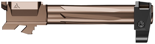 Radian Weapons RAMJET Barrel, AFTERBURNER Compensator, 9MM, DLC Finish, Bronze and Black, INTRA-LOK Mounting System, Fits Glock 19 Gen4 R0834