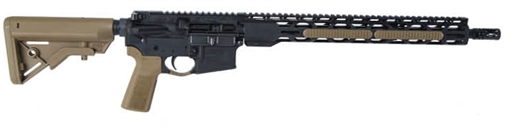 Radical Firearms RF-15, Semi-Automatic, AR, 223 Remington/556NATO, 16" Barrel, 1:7" Twist, 15" RPR MLOK Handguard, Anodized Finish, Black, Coyote Brown B5 Pistol Grip and B5 Stock, 1 Magazine, 30 Rounds FR16-5.56SOC-15RPR-CB