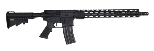 Radical Firearms Forged AR15 Rifle - Black .300 BLK 16" Barrel 15" Free Float M-LOK Thin Rail CAR-15 Style Stock FR16-300HBAR-15RPR-CAR