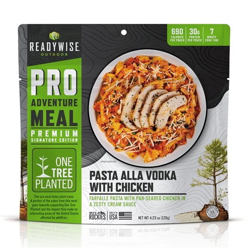 ReadyWise Outdoor Pro Meal Farfalle Alla Vodka with Chicken Single Pouch RW03-196