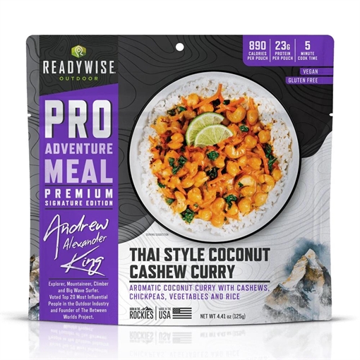 ReadyWise Outdoor Pro Meal Thai Coconut Cashew Curry Single Pouch RW03-193
